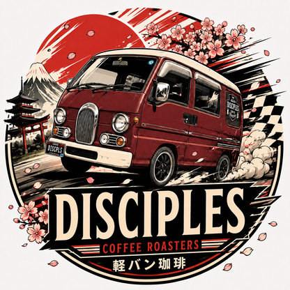 Disciples Coffee Roasters Subaru Sambar Classic Kei Van Shirt